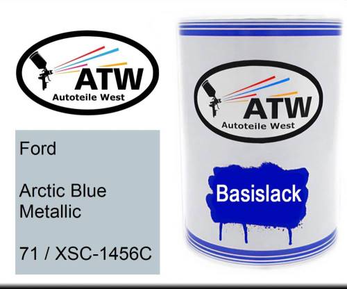 Ford, Arctic Blue Metallic, 71 / XSC-1456C: 500ml Lackdose, von ATW Autoteile West.